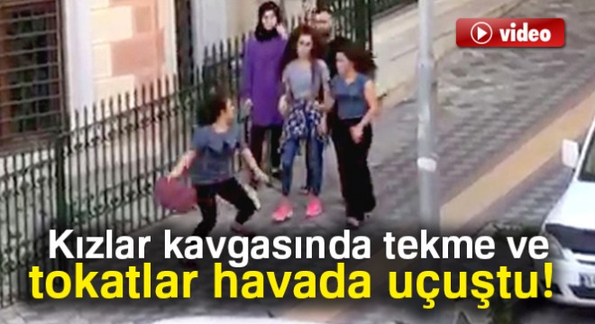 Bahçelievler de kızlar kavgasında tekme ve tokatlar havada uçuştu