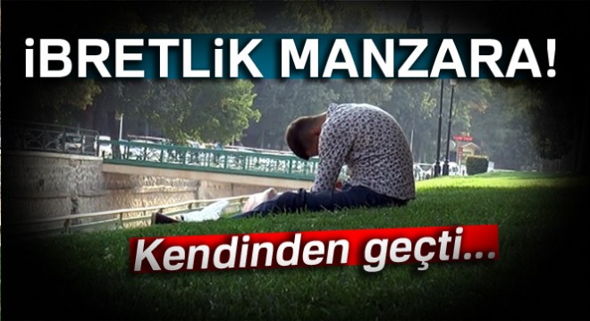 Bonzayi çeken genç kendinden geçti