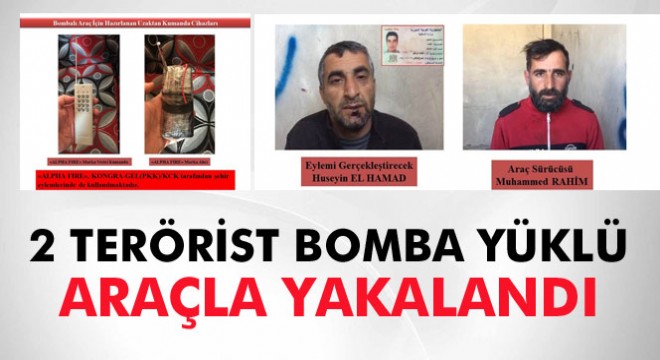 Cerablus’ta 2 terörist bomba yüklü araçla birlikte yakalandı