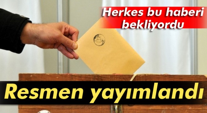 Referandum takvimi Resmi Gazete de yayımlandı