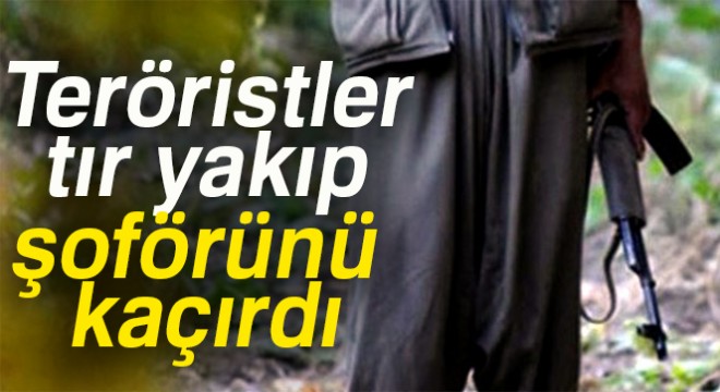 Son dakika haberleri! Teröristler tır yakıp şoförünü kaçırdı