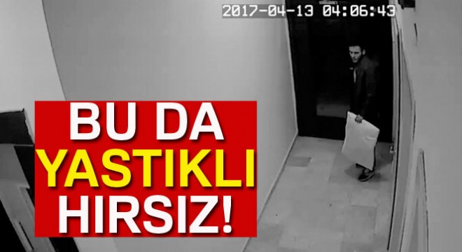 Yastıklı hırsız apartmandan 12 çift ayakkabı çaldı